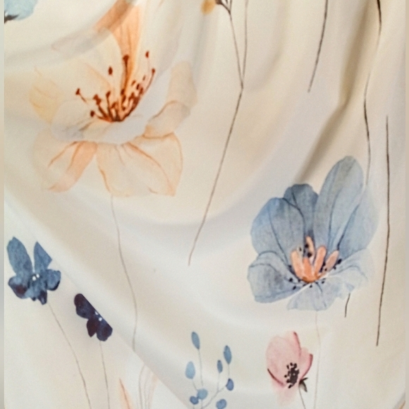 Women's Exclusive Floral Long Dress with Attached Blue Top Size Small - Picture 3 of 5